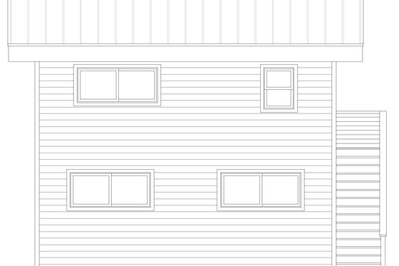 Exterior - Rear Elevation for Contemporary House Plan #932-749 - 1 bed, 1 bath