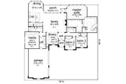 European Style House Plan - 3 Beds 3 Baths 3087 Sq/Ft Plan #84-597 