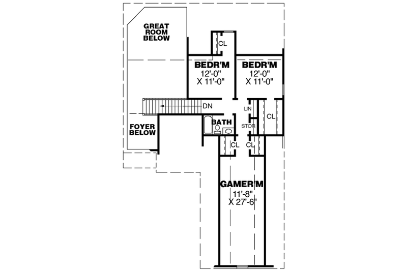 Home Plan - Floor Plan - Upper Floor for European House Plan #34-196 - 4 bed, 3 bath