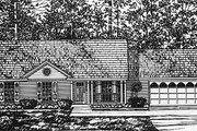 Country Style House Plan - 3 Beds 2 Baths 1294 Sq/Ft Plan #40-372 