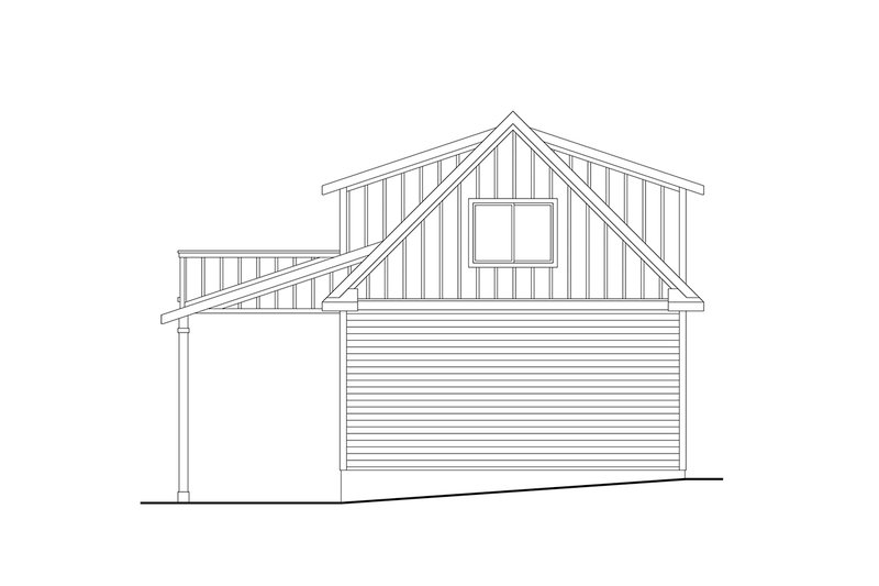 Home Plan - Exterior - Other Elevation for Craftsman House Plan #124-1478, 1 bath