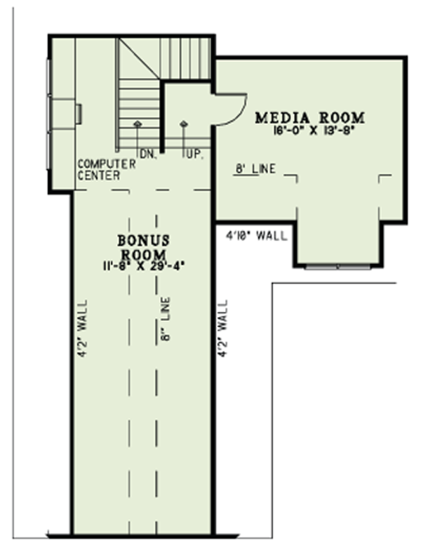 Traditional Floor Plan - Upper Floor Plan #17-3316