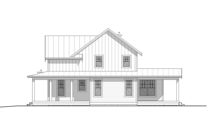 House Design - Exterior - Other Elevation 1 for Farmhouse House Plan #1086-20 - 4 bed, 3.5 bath