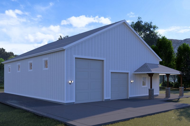 Home Plan - Exterior - Front Elevation 5 for Barndominium House Plan #1060-232, 1 bath