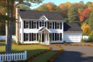 Country Exterior - Front Elevation Plan #3-172