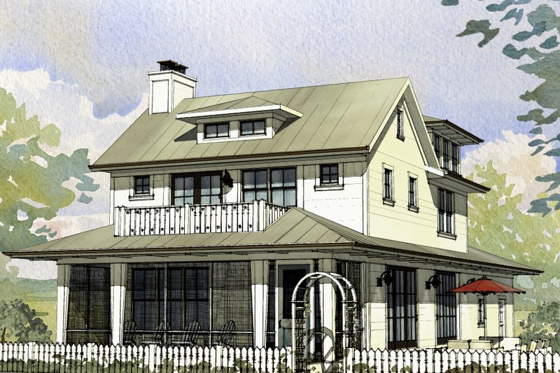 Dream House Plan - Farmhouse Exterior - Front Elevation Plan #901-140