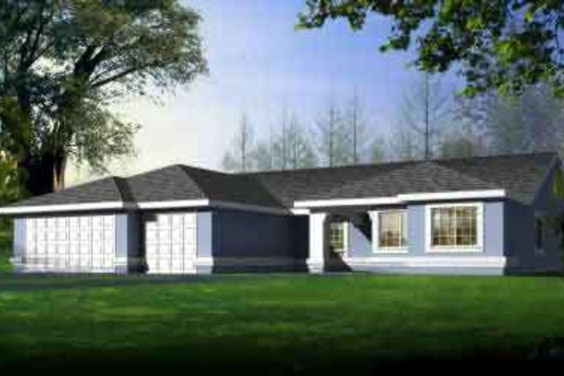 Architectural House Design - Ranch Exterior - Front Elevation Plan #1-1484