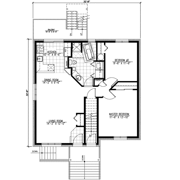 European Floor Plan - Main Floor Plan #138-182