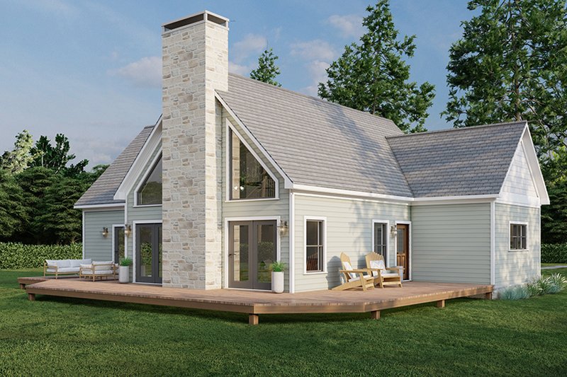 House Blueprint - Exterior - Rear Elevation for Craftsman House Plan #923-310 - 3 bed, 2.5 bath