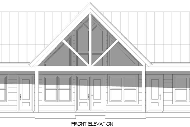 Architectural House Design - Exterior - Front Elevation 3 for Country House Plan #932-1108 - 2 bed, 2 bath