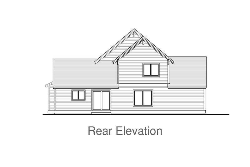 Home Plan - Exterior - Rear Elevation for Craftsman House Plan #53-582 - 4 bed, 3 bath