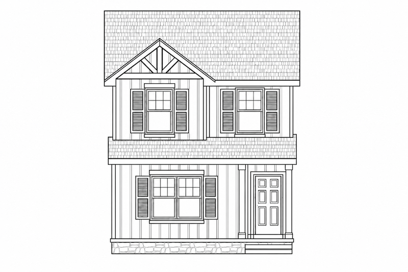 Architectural House Design - Exterior - Front Elevation 4 for Farmhouse House Plan #20-2628 - 3 bed, 2.5 bath