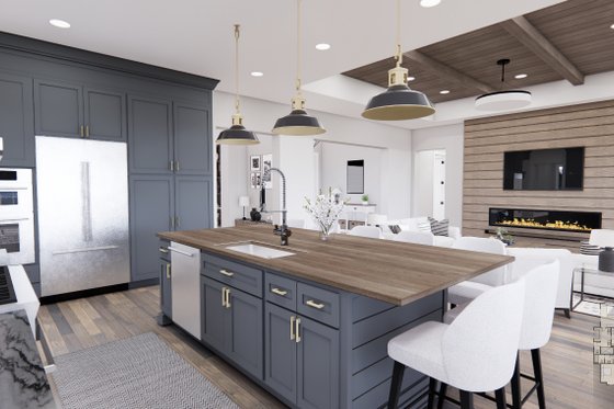 Interior - Kitchen 2 for Farmhouse House Plan #51-1232 - 3 bed, 2.5 bath