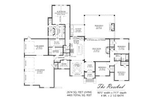 Floor Plan - Main Floor for Farmhouse House Plan #1074-83 - 4 bed, 2.5 bath