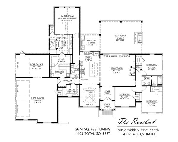 Dream House Plan - Farmhouse Floor Plan - Main Floor Plan #1074-83