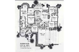 Floor Plan - Main Floor for Colonial House Plan #310-881 - 4 bed, 3.5 bath