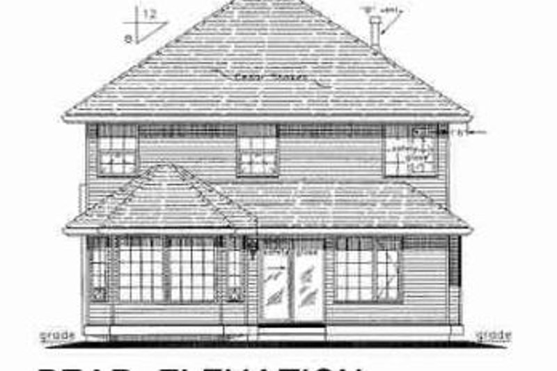 House Plan Design - Exterior - Rear Elevation for Traditional House Plan #18-4230 - 3 bed, 3 bath