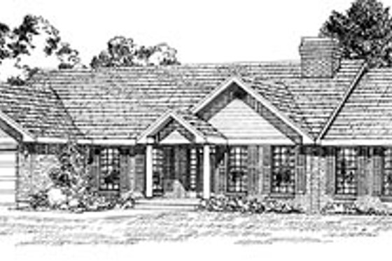 Exterior - Front Elevation for Traditional House Plan #47-278 - 3 bed, 2 bath