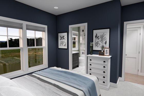 Interior - Bedroom 2 for Farmhouse House Plan #51-1428 - 1 bed, 1 bath