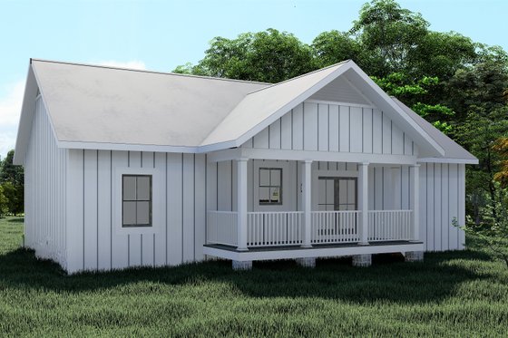 Exterior - Rear Elevation for Cottage House Plan #44-246 - 3 bed, 2 bath
