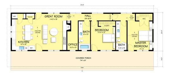 Home Plan - Ranch Floor Plan - Main Floor Plan #888-4
