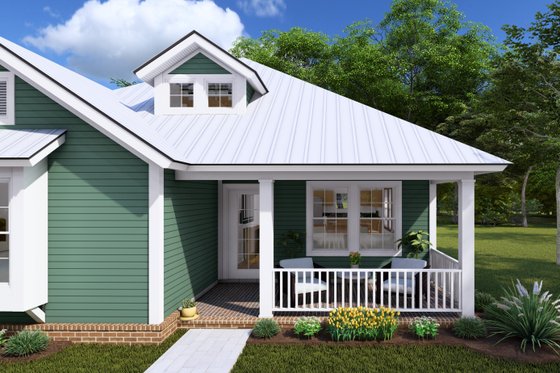 Exterior - Covered Porch for Craftsman House Plan #20-1887 - 3 bed, 2 bath