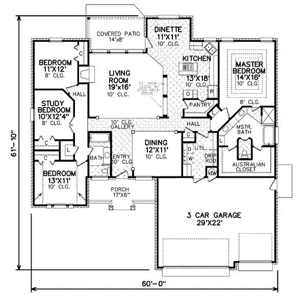 Traditional Floor Plan - Main Floor Plan #65-346