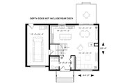 Modern Style House Plan - 3 Beds 1.5 Baths 1700 Sq/Ft Plan #23-2642 