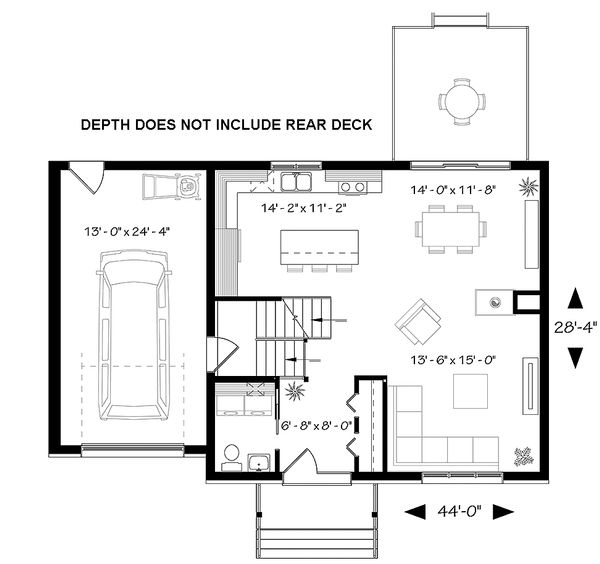 Home Plan - Modern Floor Plan - Main Floor Plan #23-2642