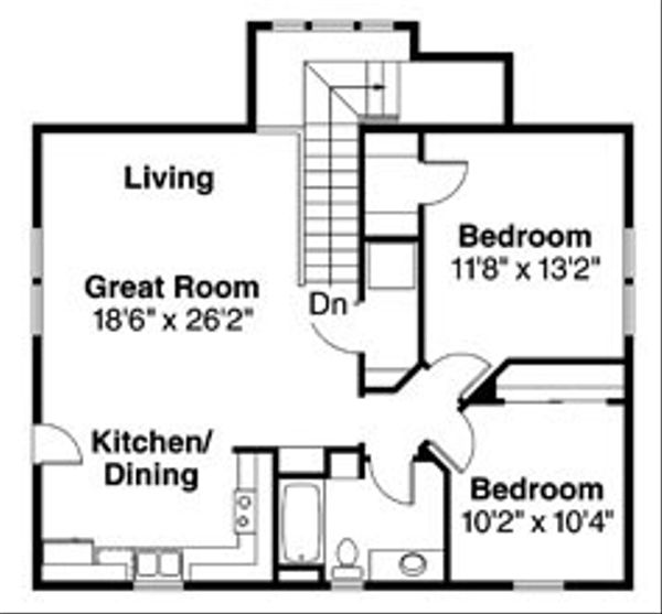 Craftsman Floor Plan - Upper Floor Plan #124-803