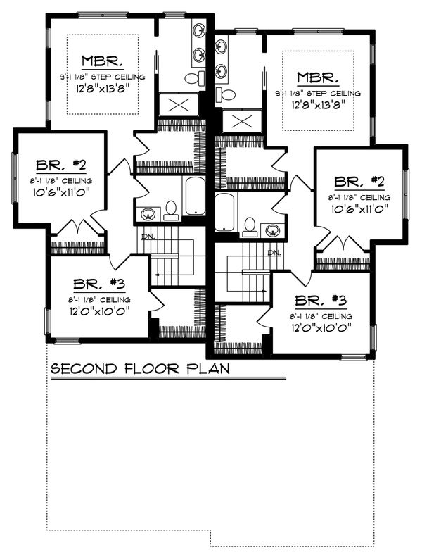 Home Plan - Traditional Floor Plan - Upper Floor Plan #70-1474