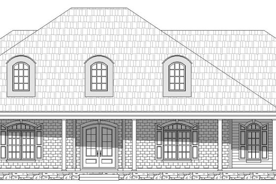 Exterior - Front Elevation 3 for Country House Plan #932-320 - 4 bed, 4 bath