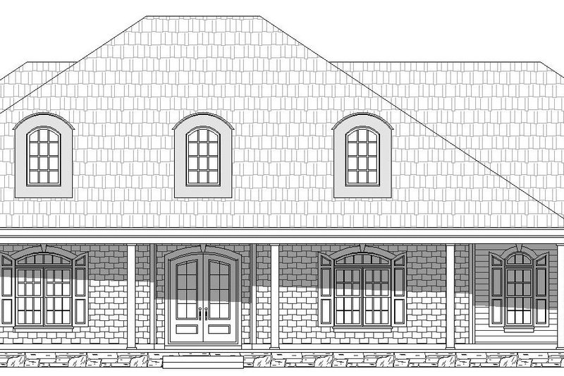 Architectural House Design - Exterior - Front Elevation 3 for Country House Plan #932-320 - 4 bed, 4 bath