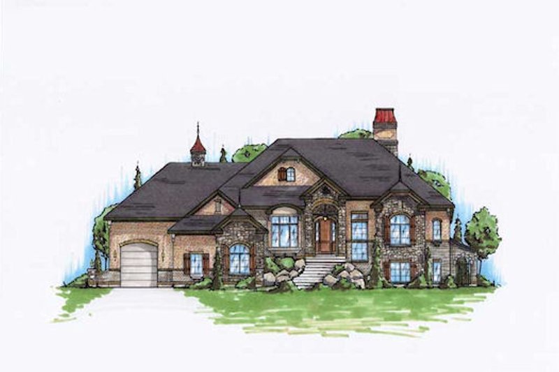 Home Plan - European Exterior - Front Elevation Plan #5-288