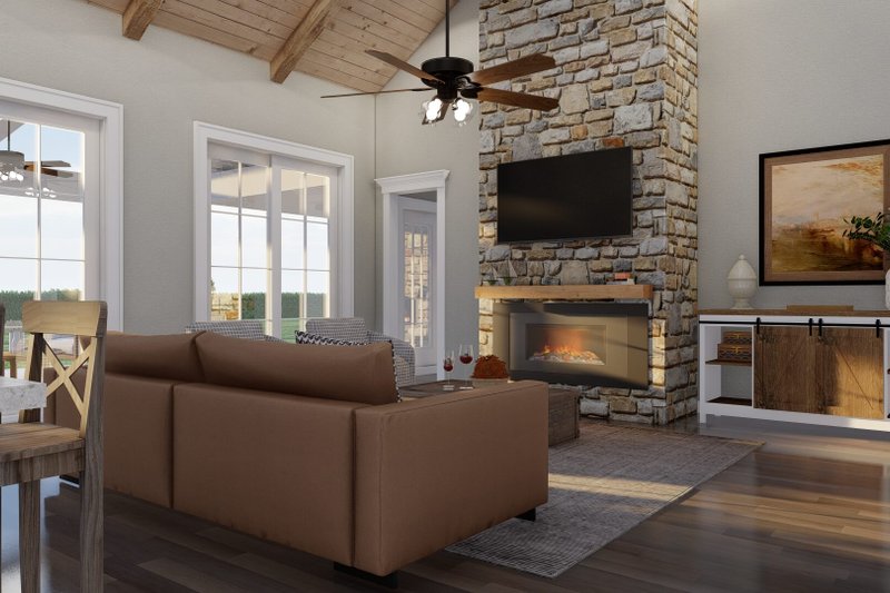 Dream House Plan - Interior - Family Room 1 for Farmhouse House Plan #923-369 - 3 bed, 2.5 bath