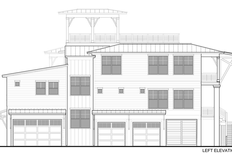 House Design - Exterior - Other Elevation for Beach House Plan #1058-219 - 4 bed, 4 bath