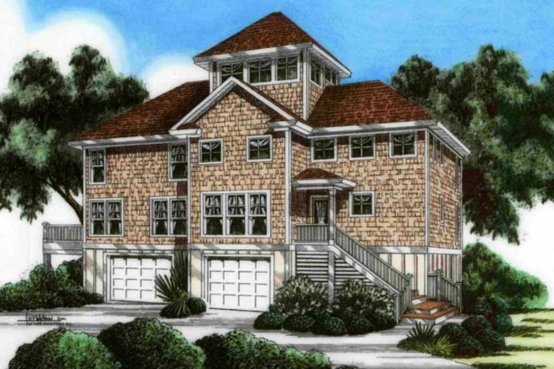 House Plan Design - Mediterranean Exterior - Front Elevation Plan #991-17