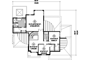 Floor Plan - Upper Floor for Traditional House Plan #25-4490 - 3 bed, 2 bath