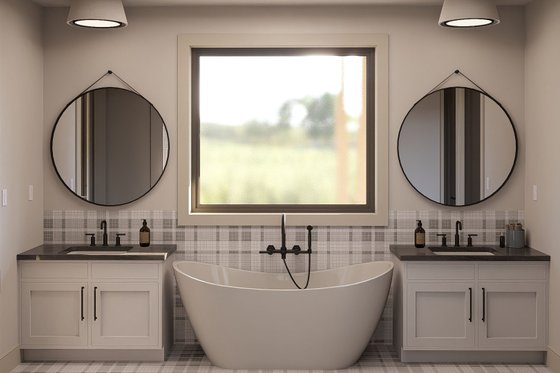 Interior - Bathroom for Barndominium House Plan #455-329 - 3 bed, 2.5 bath