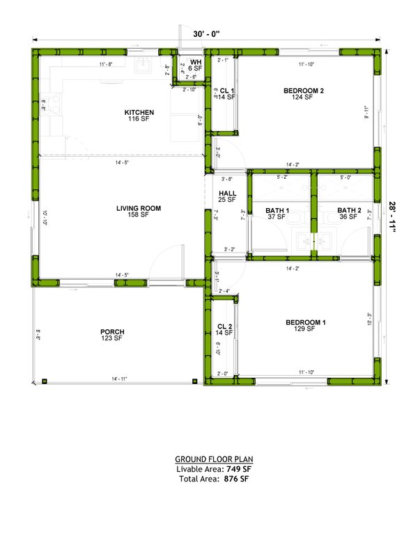 House Design - Traditional Floor Plan - Main Floor Plan #1106-157