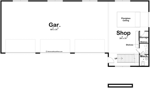 House Plan Design - Floor Plan - Main Floor for Modern House Plan #455-645, 1 bath