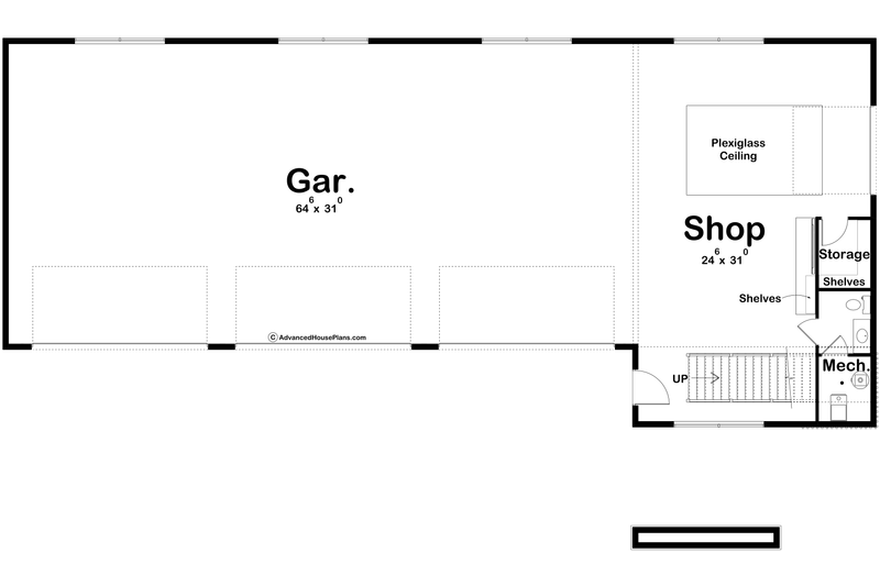 Home Plan - Floor Plan - Main Floor for Modern House Plan #455-645, 1 bath