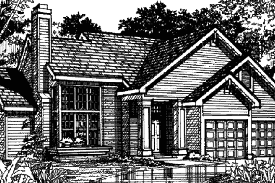 Exterior - Other Elevation for Traditional House Plan #320-372 - 2 bed, 2.5 bath