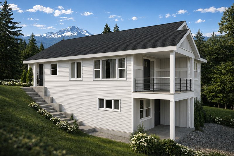 Architectural House Design - Exterior - Other Elevation for Country House Plan #124-1474 - 3 bed, 2.5 bath