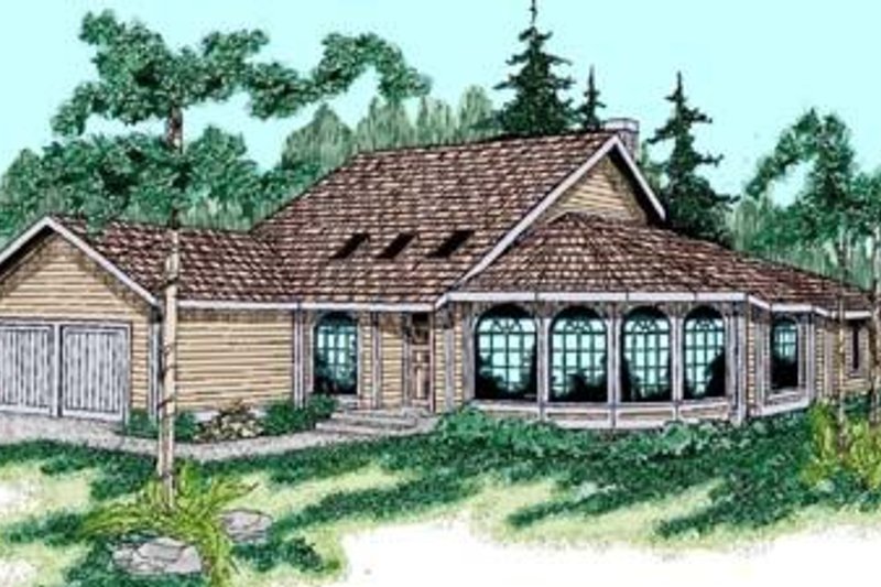 Dream House Plan - Bungalow Exterior - Front Elevation Plan #60-388