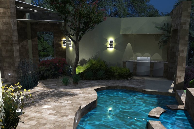 Dream House Plan - Exterior - Outdoor Living for Modern House Plan #120-169 - 3 bed, 3.5 bath