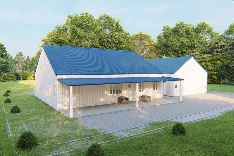 Dream House Plan - Exterior - Other Elevation 6 for Barndominium House Plan #1107-3 - 3 bed, 2 bath