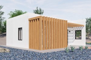 Exterior - Other Elevation 1 for Contemporary House Plan #1106-36, 1 bath