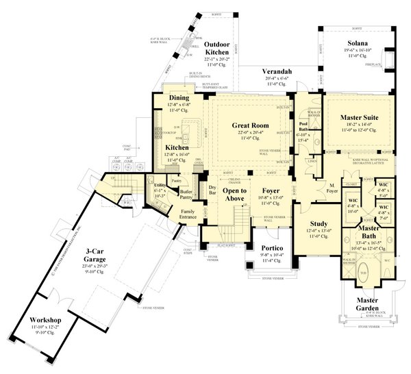 Architectural House Design - Modern Floor Plan - Main Floor Plan #930-541