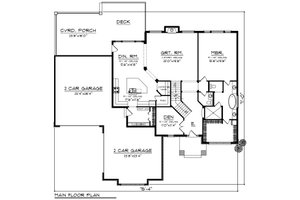 Floor Plan - Main Floor for Modern House Plan #70-1290 - 5 bed, 5.5 bath